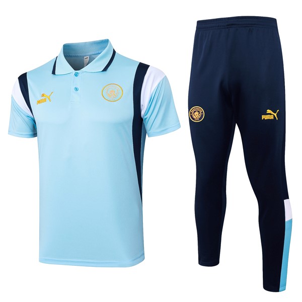 Polo Manchester City Conjunto Completo 2024/25 Azul